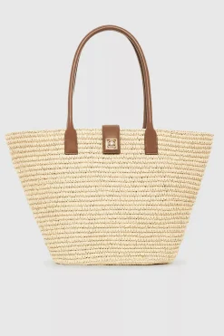 Lou Tote Monogram Natural With Cognac^ANINE BING Best