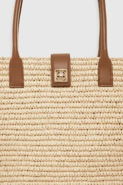 Lou Tote Monogram Natural With Cognac^ANINE BING Best