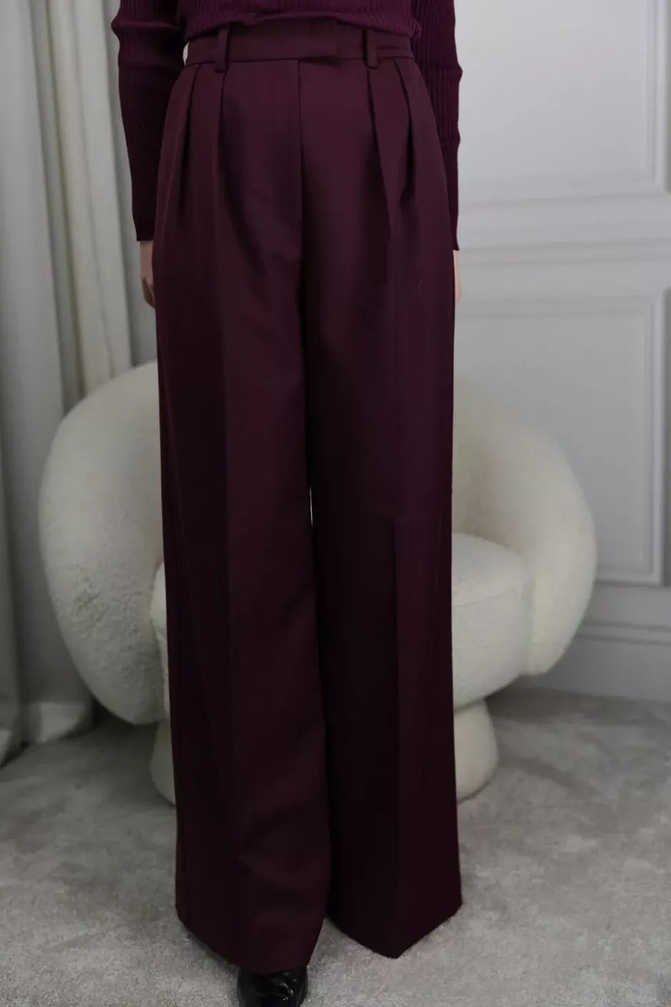 Lou Trouser Bordeaux^ANINE BING Discount