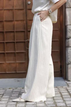 Lou Trouser Cream And Black Stripe^ANINE BING Discount