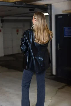 Luca Jacket Black Recycled Leather^ANINE BING Clearance
