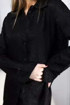 Luka Monogram Shirt Black^HOLZWEILER Outlet