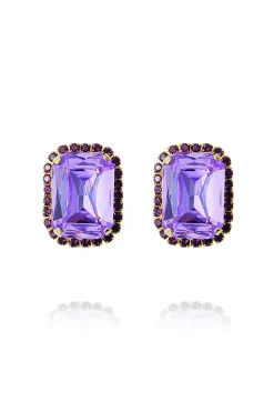 Lydia Cocktail Studs Gold Violet/Amethyst^CAROLINE SVEDBOM Hot