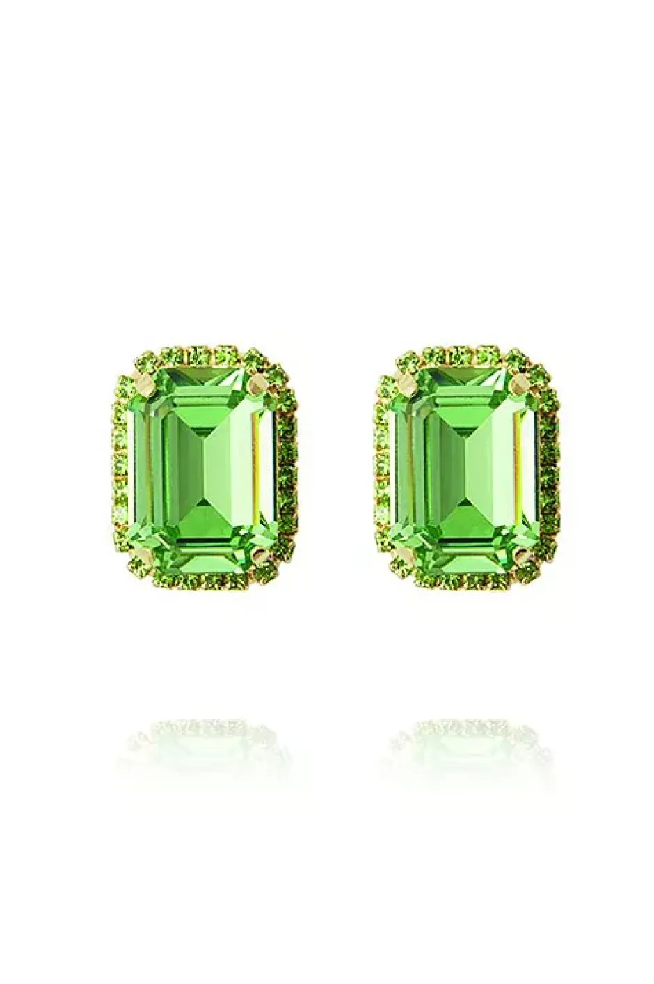 Lydia Cocktail Studs Gold Peridot/Fern Green^CAROLINE SVEDBOM Hot