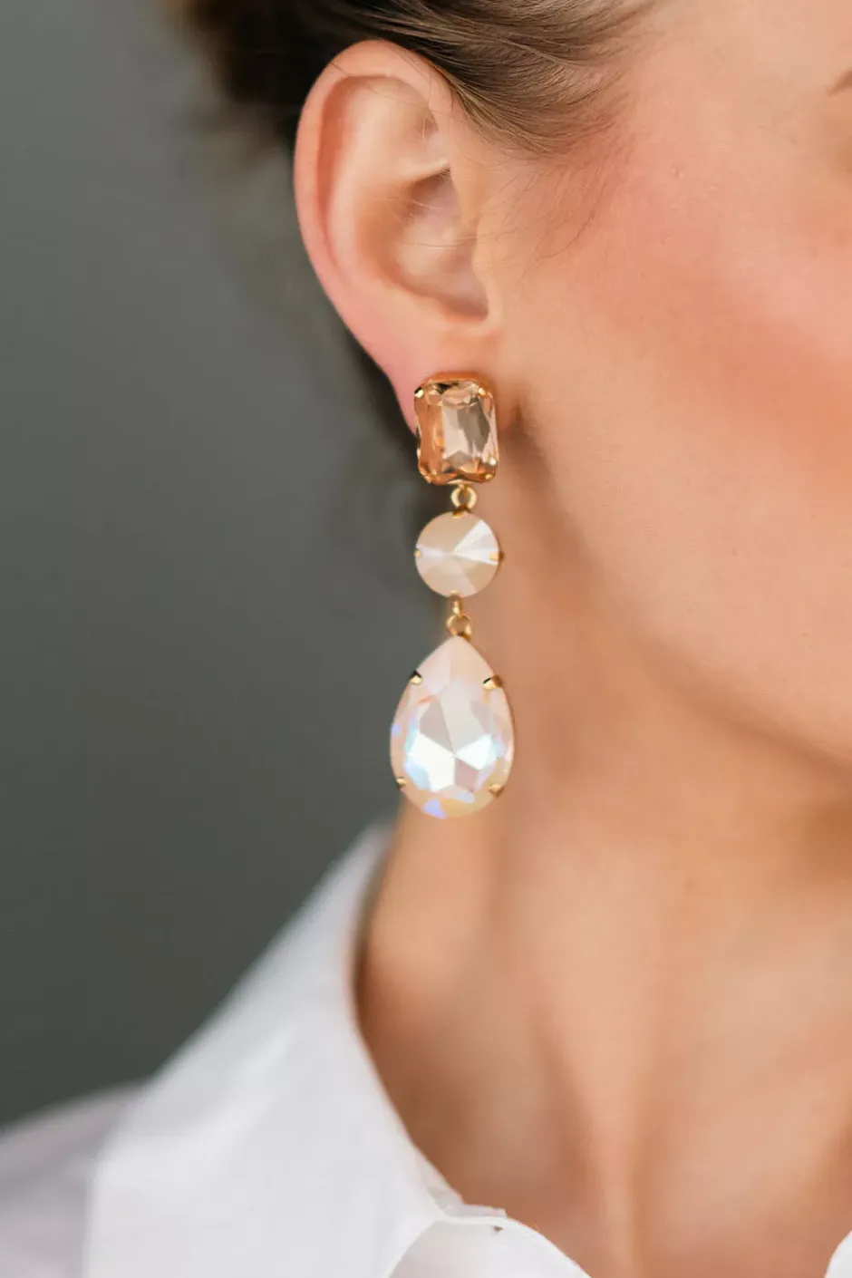 Lydia Grand Earring Gold Ivory Delite Combo^CAROLINE SVEDBOM Discount