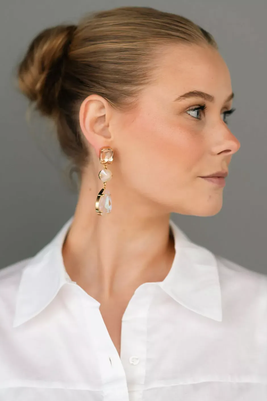 Lydia Grand Earring Gold Ivory Delite Combo^CAROLINE SVEDBOM Discount
