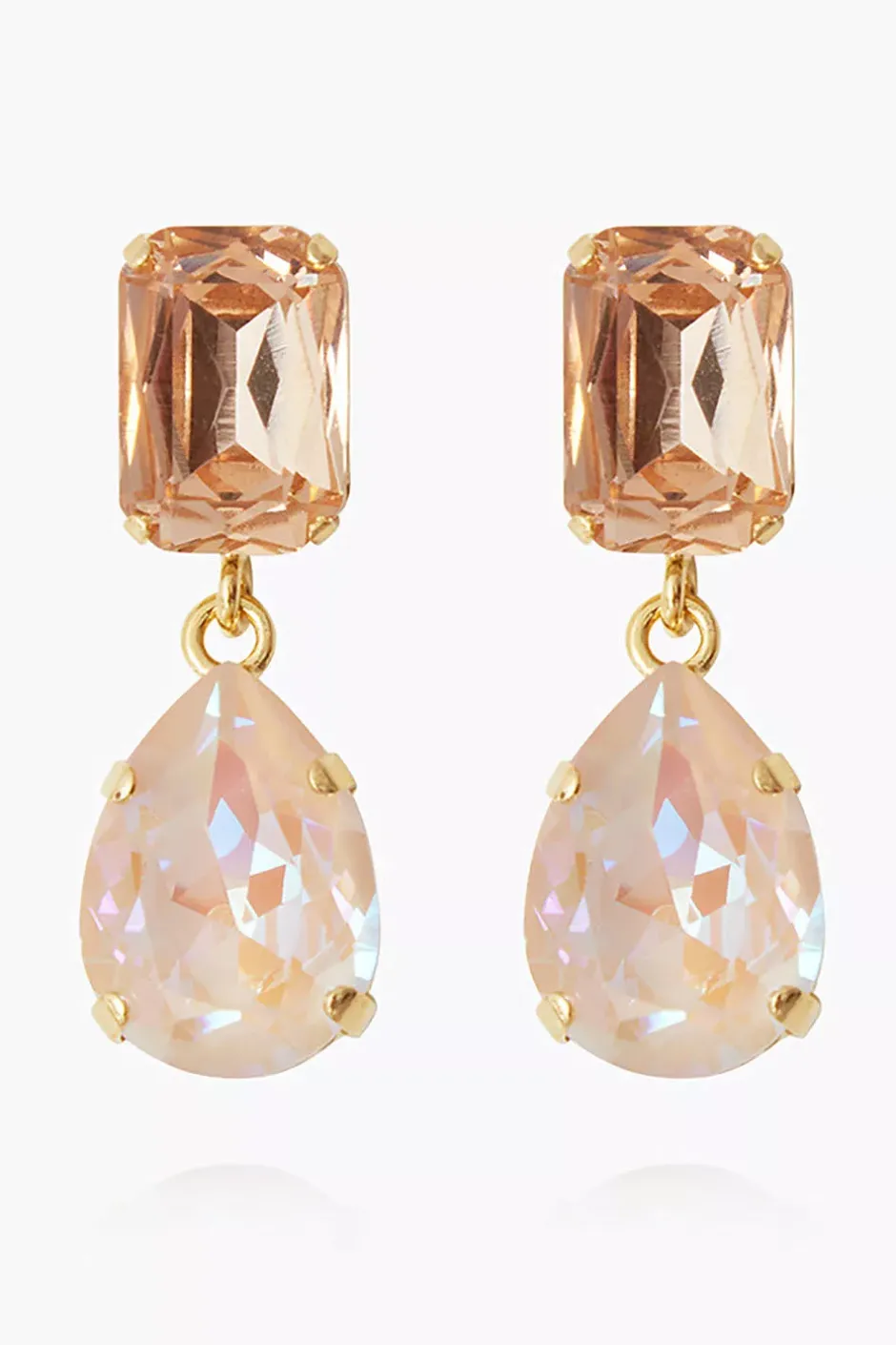 Lydia Short Earrings Gold Ivory Cream Delite^CAROLINE SVEDBOM Fashion