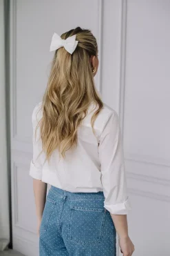 Matt Hair Bow Clip White^HIIL STUDIO Discount