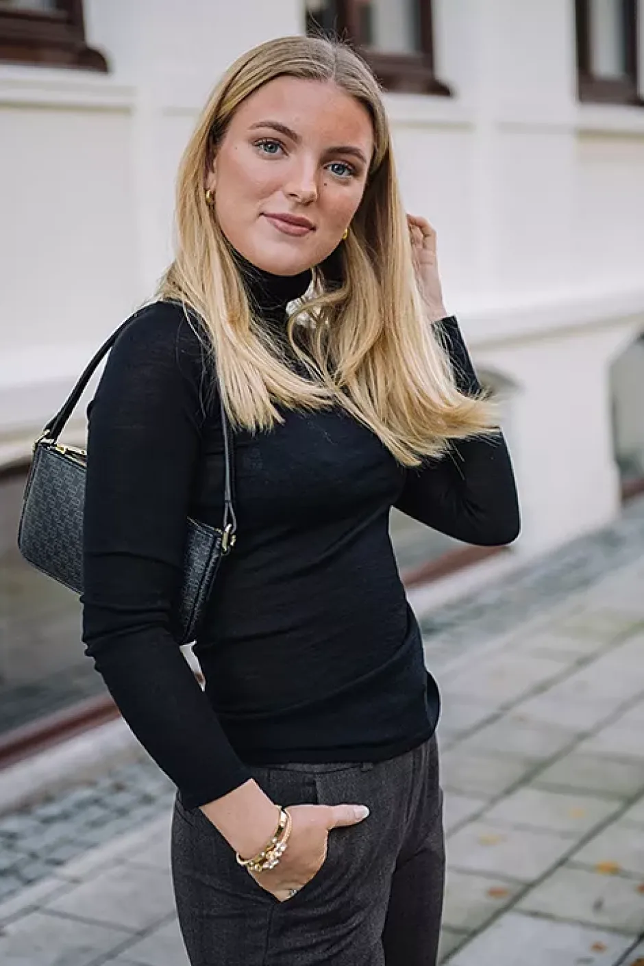 Merino Polo Sweater Black^THE PRODUCT Clearance