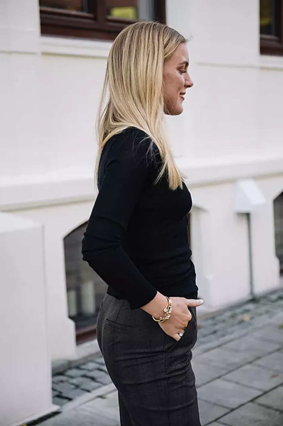 Merino Polo Sweater Black^THE PRODUCT Clearance
