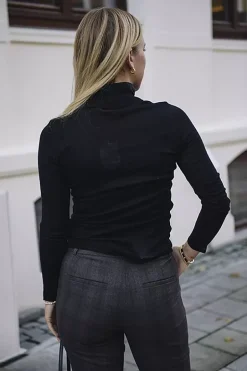 Merino Polo Sweater Black^THE PRODUCT Clearance