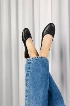 Merle Ballerina Black W/Contrast Sole^BUKELA Clearance