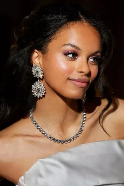 Milano Earrings Rhodium Crystal/Silvershade^CAROLINE SVEDBOM Fashion