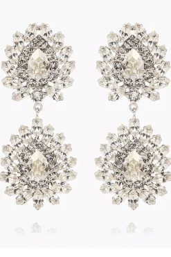 Milano Earrings Rhodium Crystal/Silvershade^CAROLINE SVEDBOM Fashion