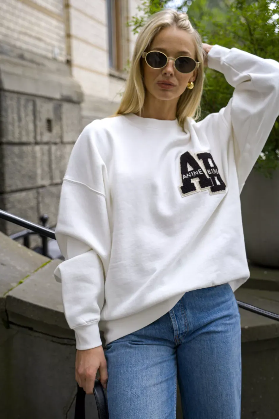 Miles Sweatshirt Letterman Off White^ANINE BING Best