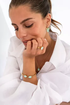 Mini Drop Bracelet Gold Soft Mint^CAROLINE SVEDBOM Sale