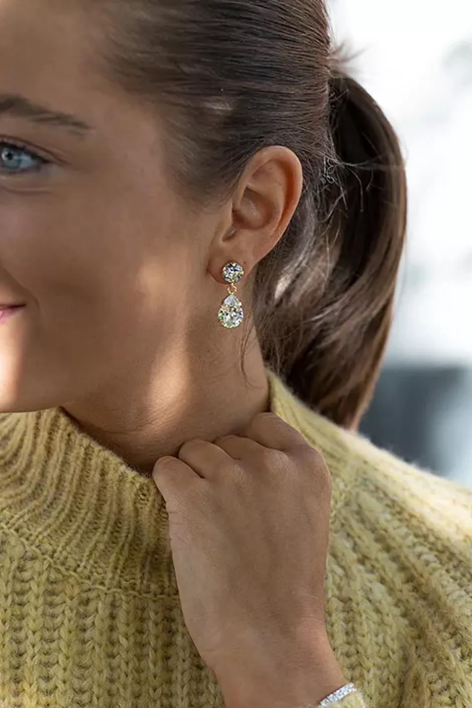 Mini Drop Earrings Gold Crystal^CAROLINE SVEDBOM Fashion