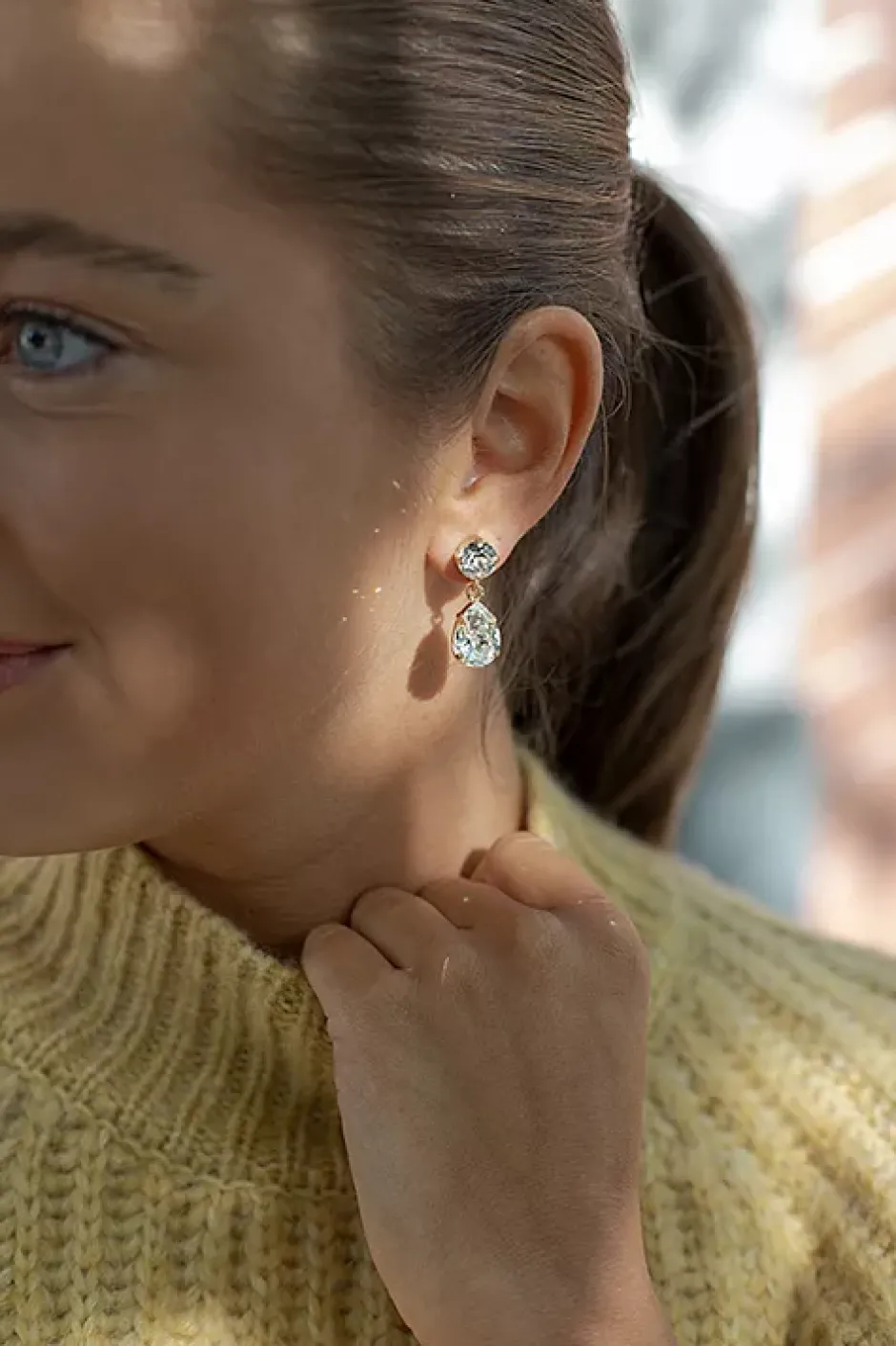 Mini Drop Earrings Gold Crystal^CAROLINE SVEDBOM Fashion