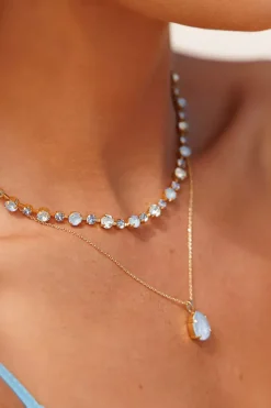 Mini Drop Necklace Gold Sky Ignite^CAROLINE SVEDBOM Fashion