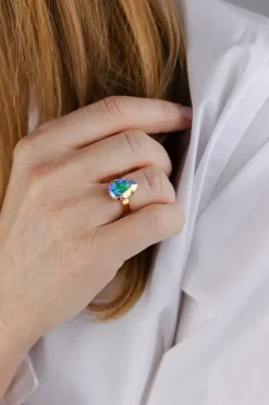 Mini Drop Ring Gold Aurore Boreale^CAROLINE SVEDBOM Clearance