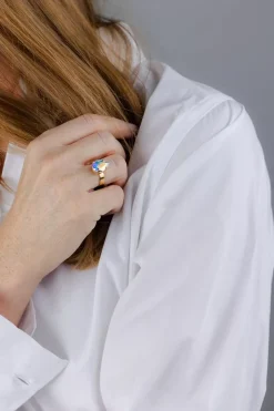 Mini Drop Ring Gold Aurore Boreale^CAROLINE SVEDBOM Clearance