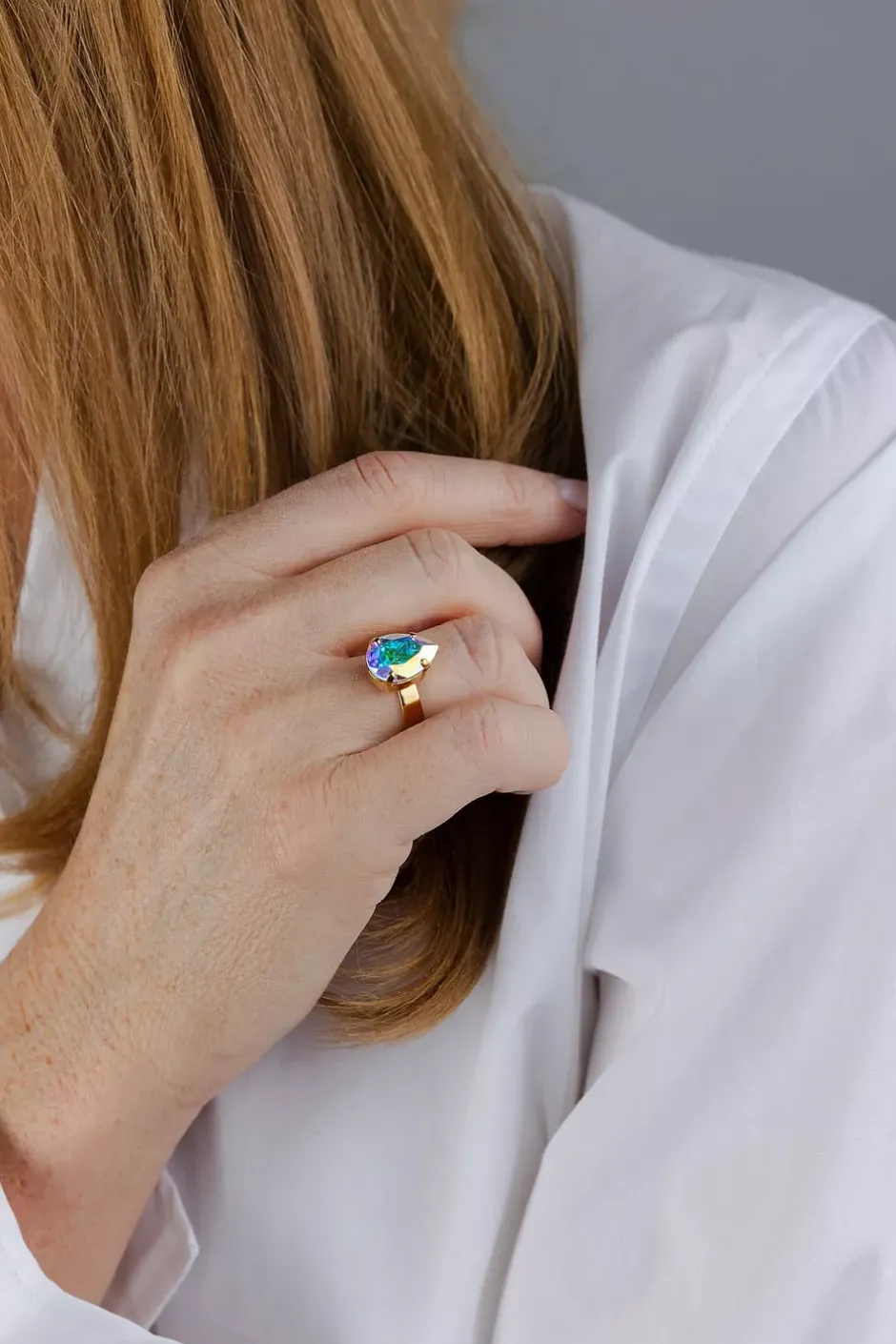 Mini Drop Ring Gold Aurore Boreale^CAROLINE SVEDBOM Clearance