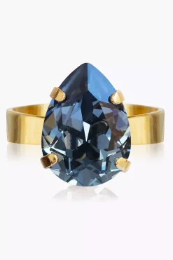 Mini Drop Ring Gold Denim Blue^CARMA Online