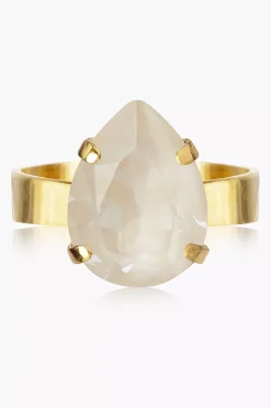 Mini Drop Ring Gold Linen Ignite^CAROLINE SVEDBOM New