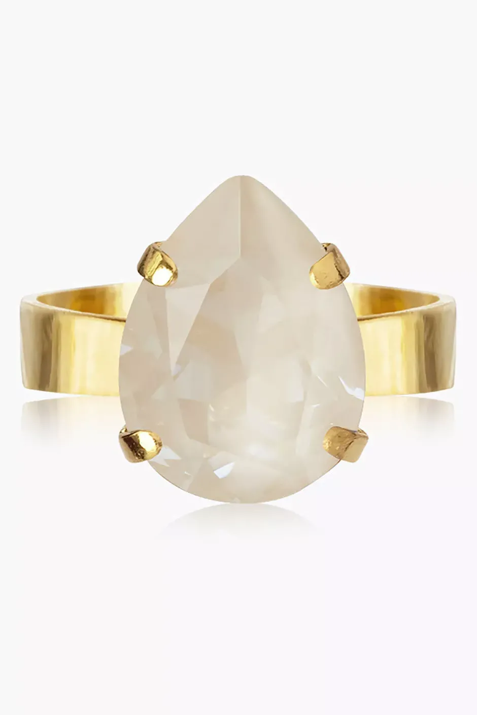 Mini Drop Ring Gold Linen Ignite^CAROLINE SVEDBOM New
