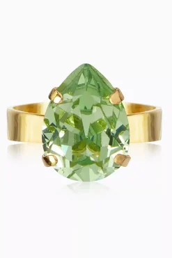 Mini Drop Ring Gold Peridot^CAROLINE SVEDBOM Hot