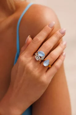 Mini Drop Ring Gold Sky Ignite^CAROLINE SVEDBOM Best