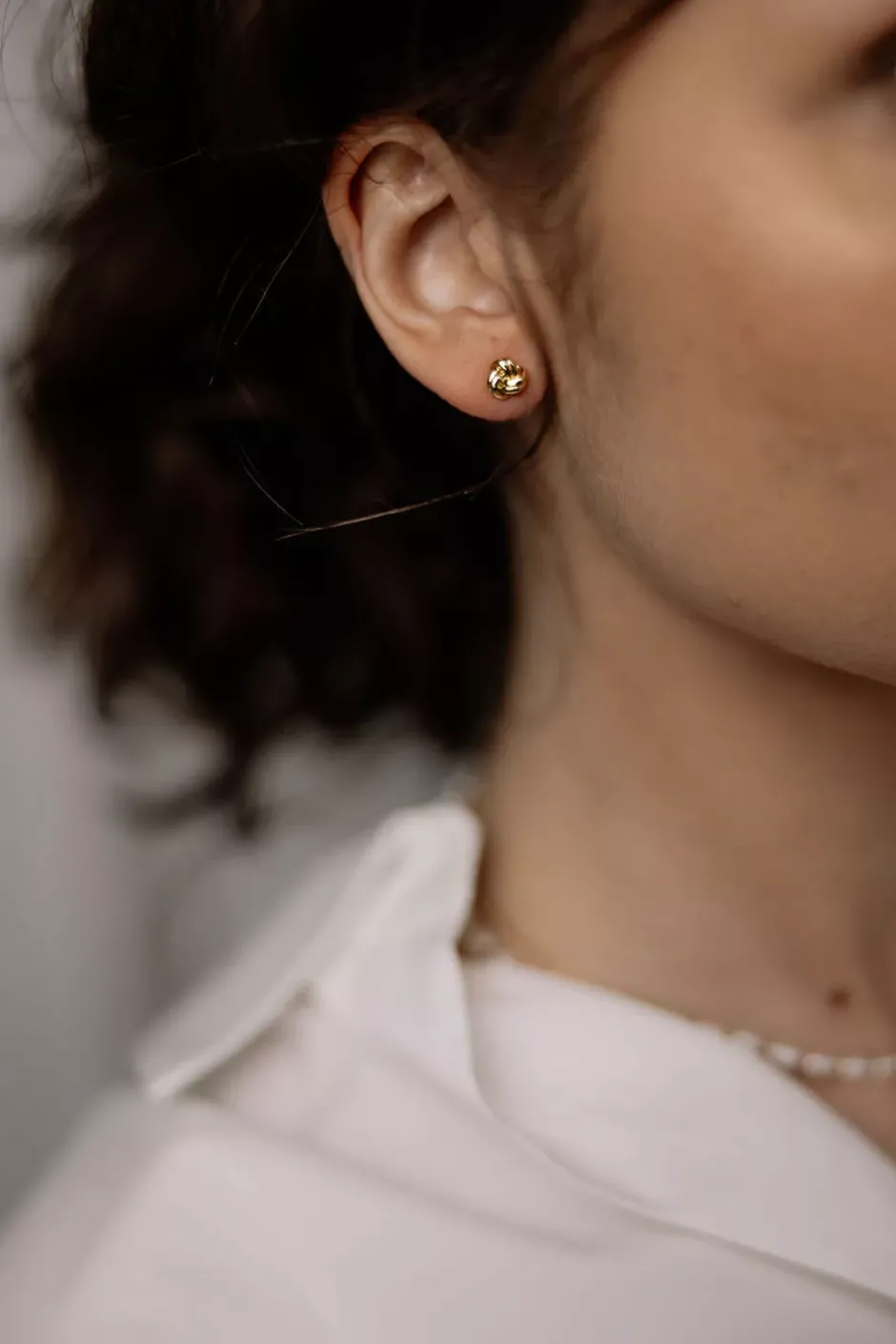 Mini Knot Earrings Gold^HIIL STUDIO JEWELRY Discount