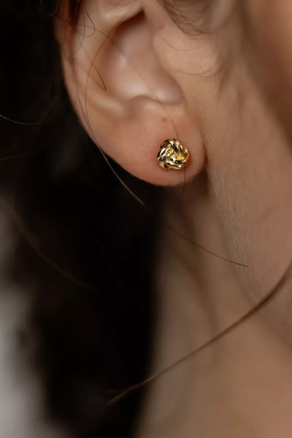 Mini Knot Earrings Gold^HIIL STUDIO JEWELRY Discount
