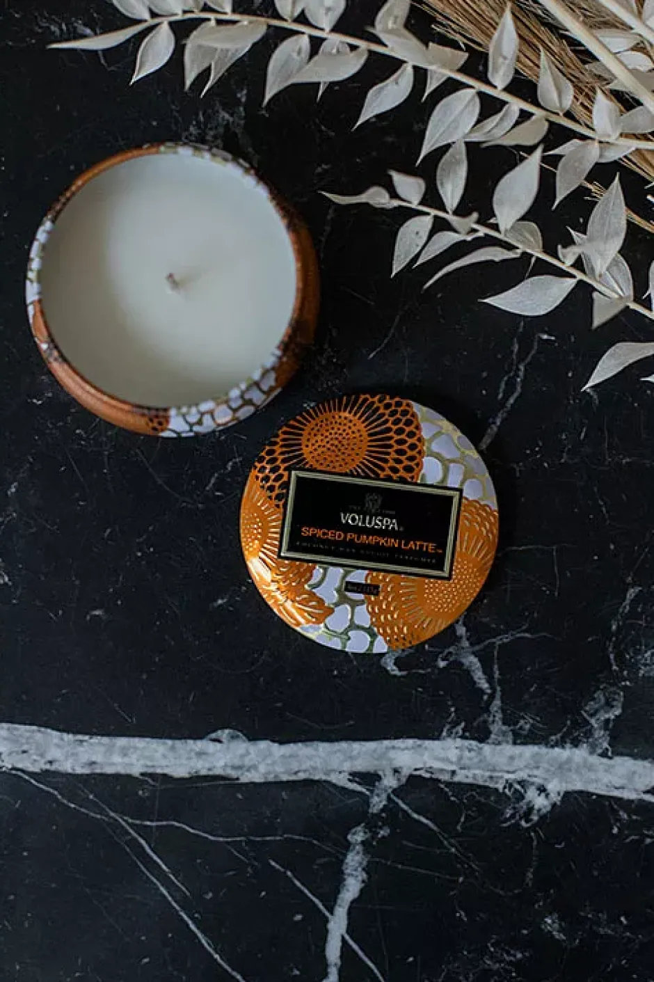 Mini Tin Candle 25t Spiced Pumpkin Latte^VOLUSPA Online