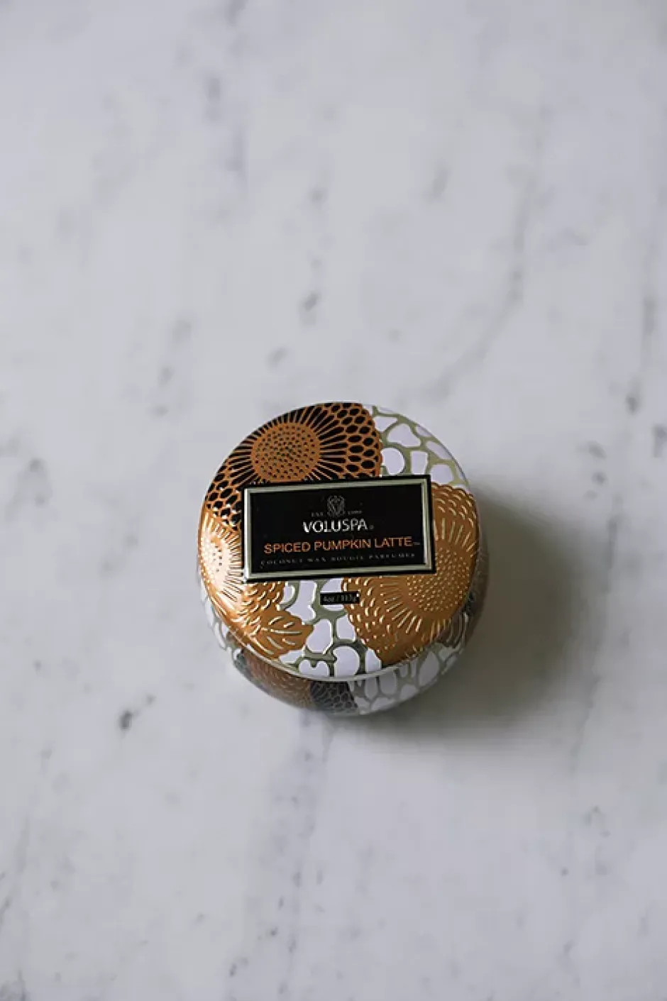 Mini Tin Candle 25t Spiced Pumpkin Latte^VOLUSPA Online