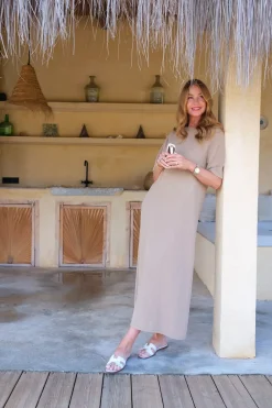Mona Knit Dress Nature^HIIL STUDIO Online