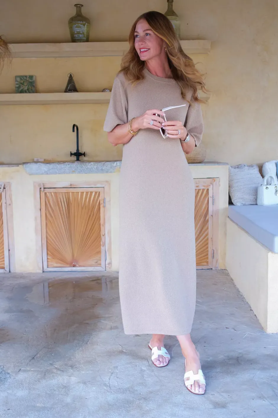 Mona Knit Dress Nature^HIIL STUDIO Online