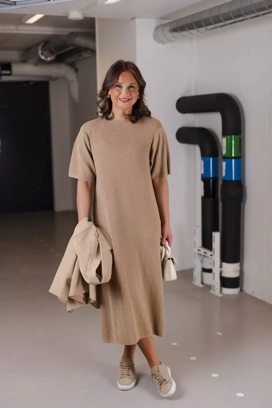 Mona Knit Dress Nature^HIIL STUDIO Online