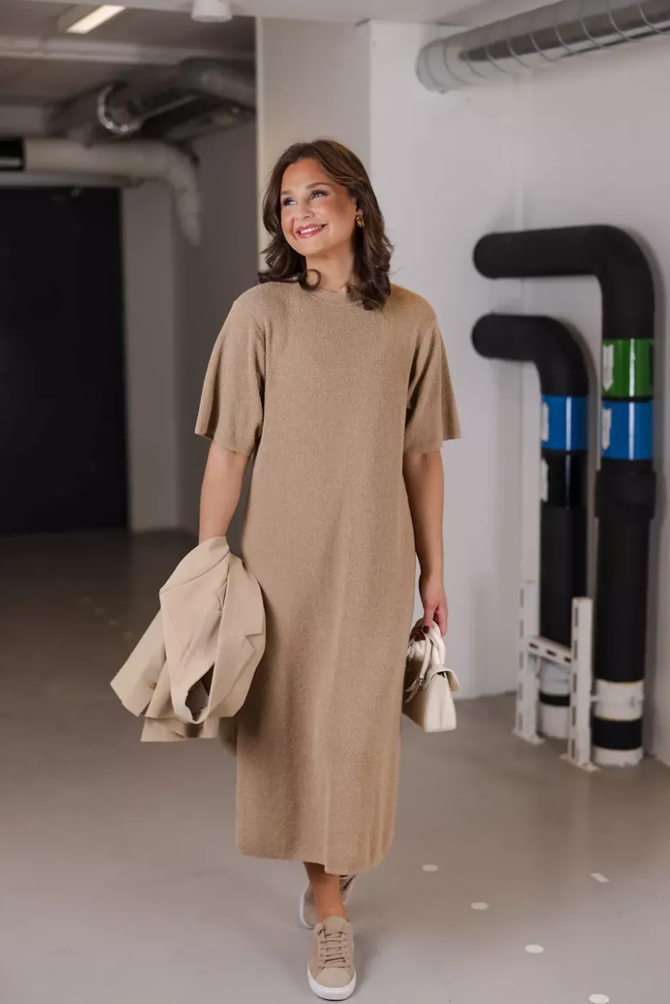 Mona Knit Dress Nature^HIIL STUDIO Online