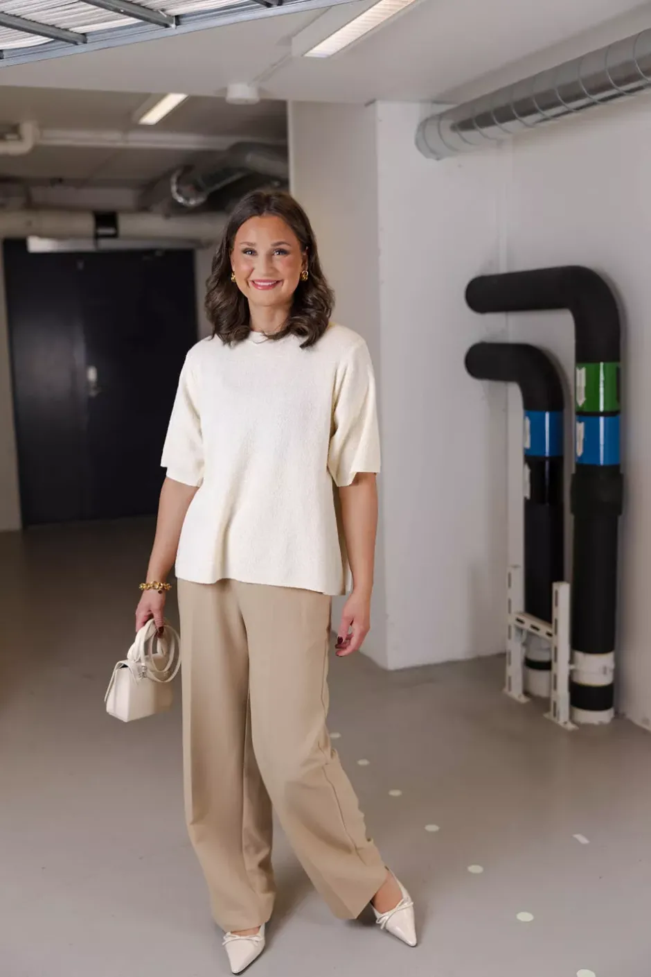 Mona Knit Tee Creme^HIIL STUDIO Hot