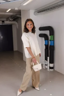 Mona Knit Tee Creme^HIIL STUDIO Hot
