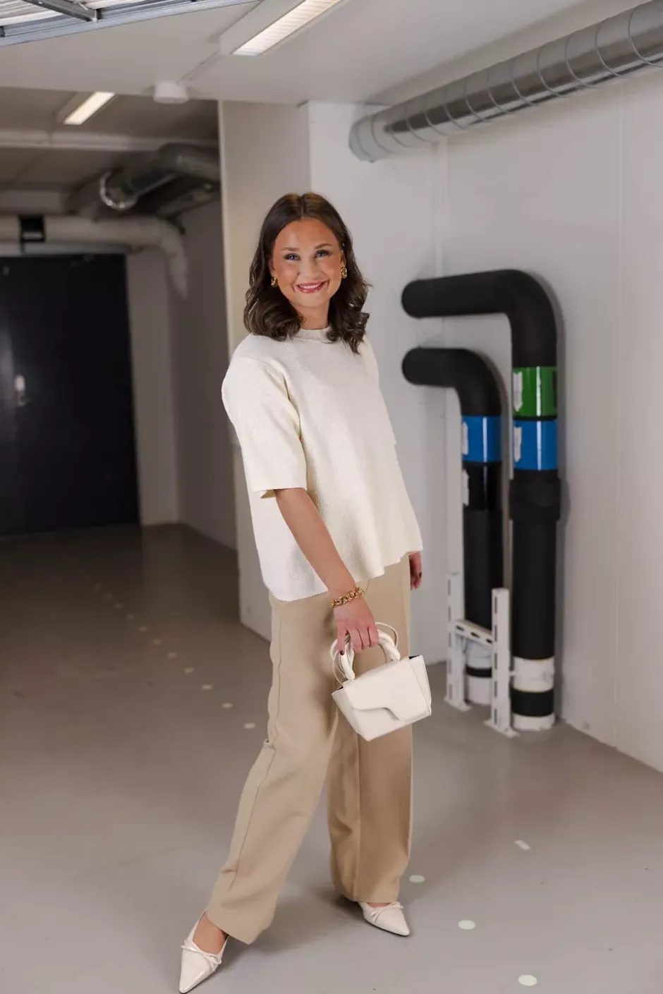 Mona Knit Tee Creme^HIIL STUDIO Hot