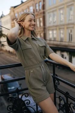 Moon Classic Short Jumpsuit Olive^LUNE ACTIVE Best
