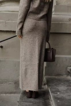 Mora Knitted Skirt Dk Truffle^CARMA Discount