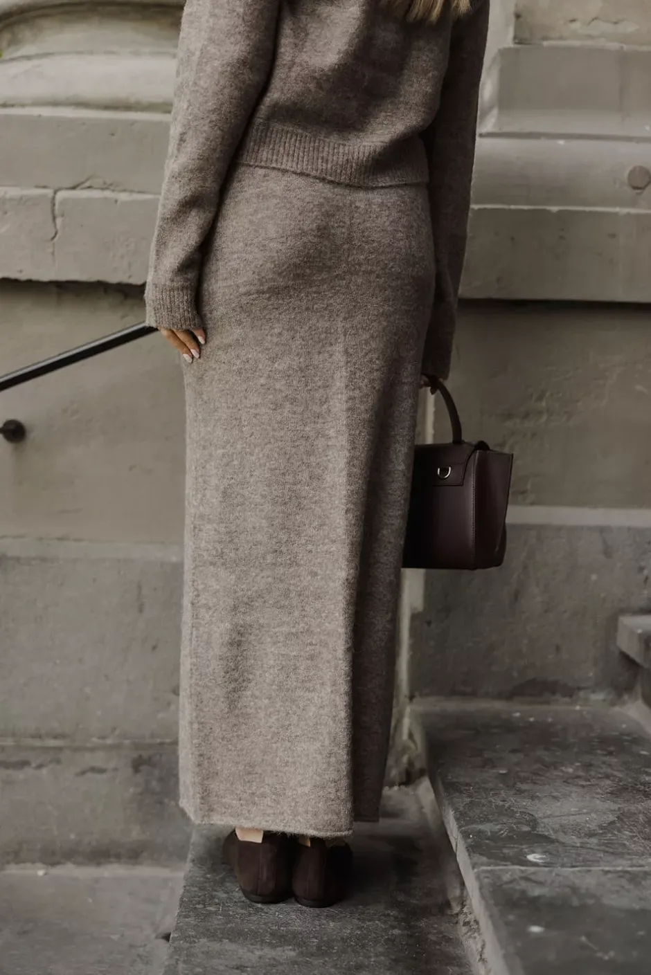 Mora Knitted Skirt Dk Truffle^CARMA Discount