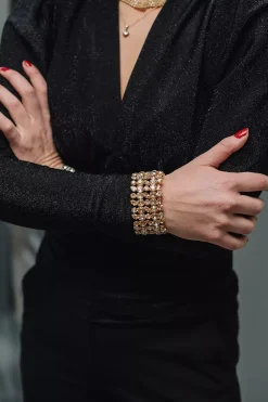 Multi Cuff Bracelet Gold Golden Combo^CAROLINE SVEDBOM Sale