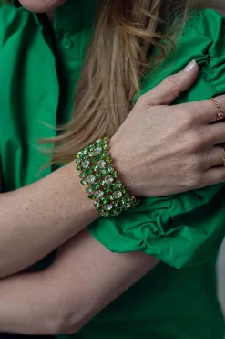 Multi Cuff Bracelet Gold Green Combo^CAROLINE SVEDBOM Online