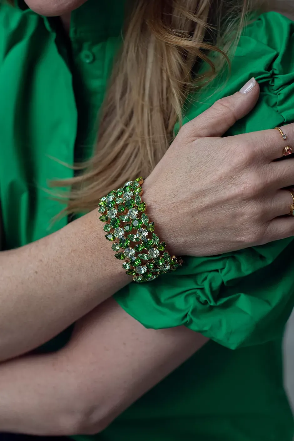 Multi Cuff Bracelet Gold Green Combo^CAROLINE SVEDBOM Online