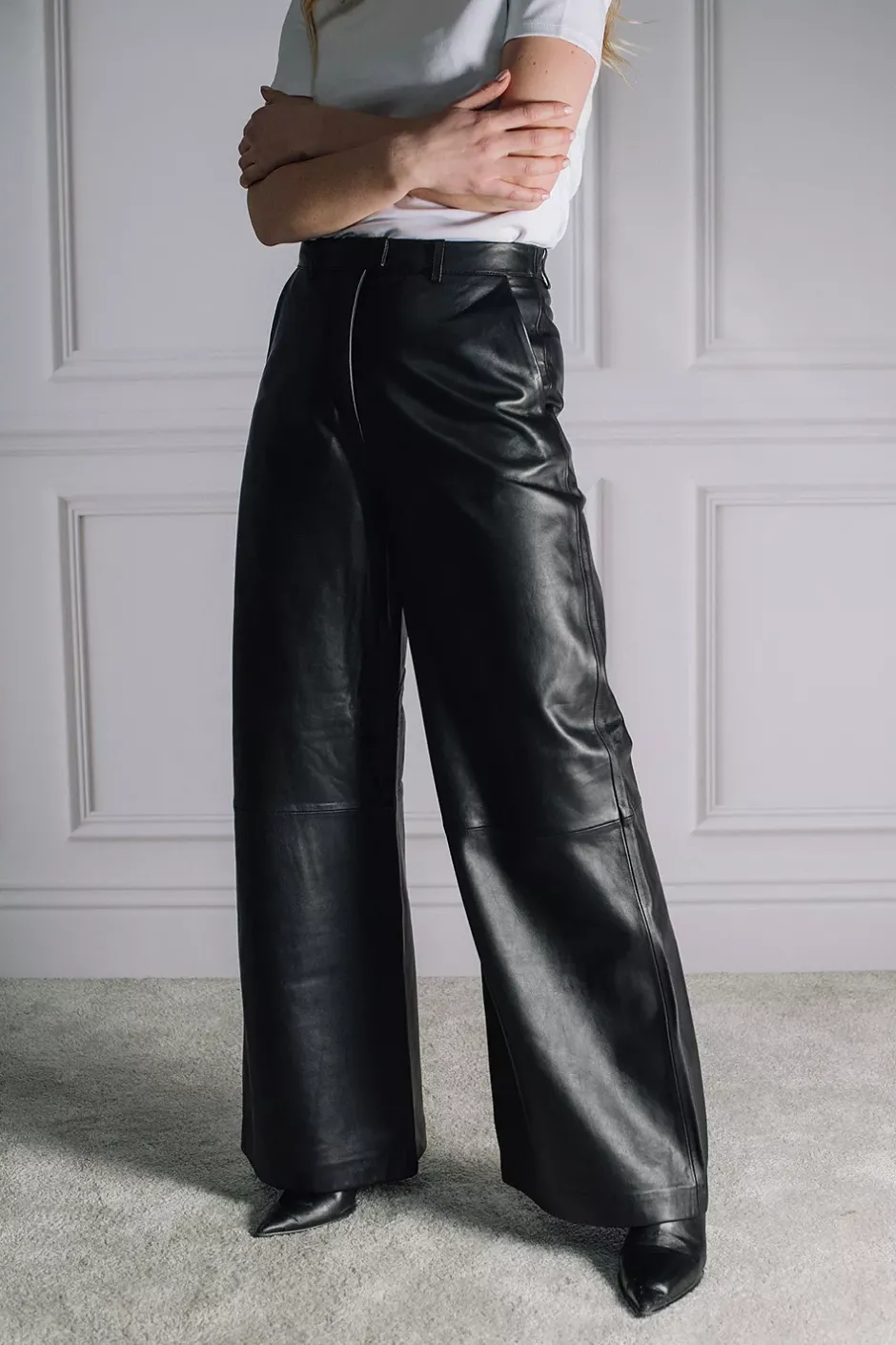 Natalie Leather Pants Black^HIIL STUDIO New