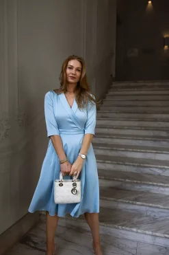 New Bertine Dress Light Blue^HIIL STUDIO Best